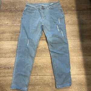 Men's Blue Distressed Jeans